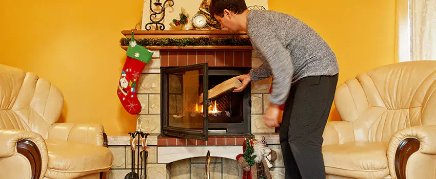 Rusted Metal Fireplace Restoration in Redmond, Oregon